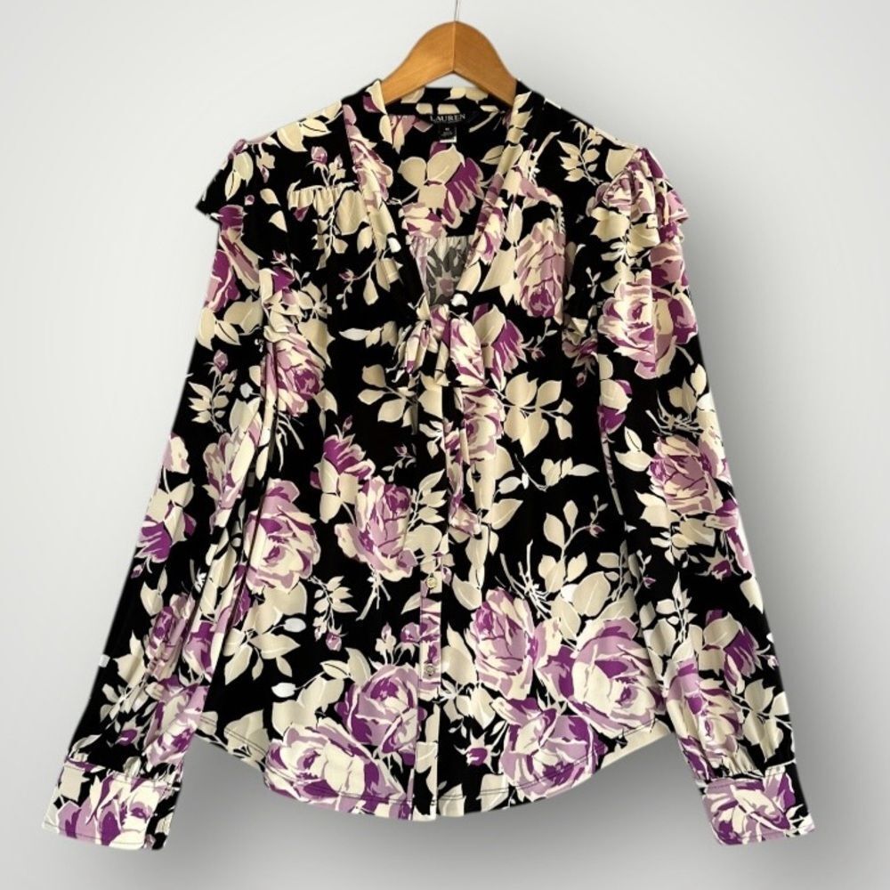 🎉5 for $45🎉 Lauren Ralph Lauren top blouse shirt size M